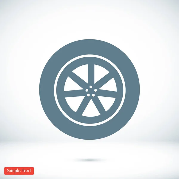 Icono de rueda de coche — Vector de stock