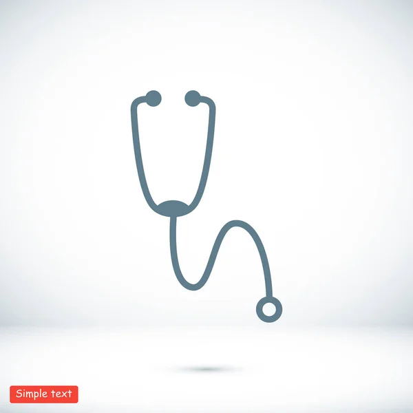 Stethoscope icône simple — Image vectorielle