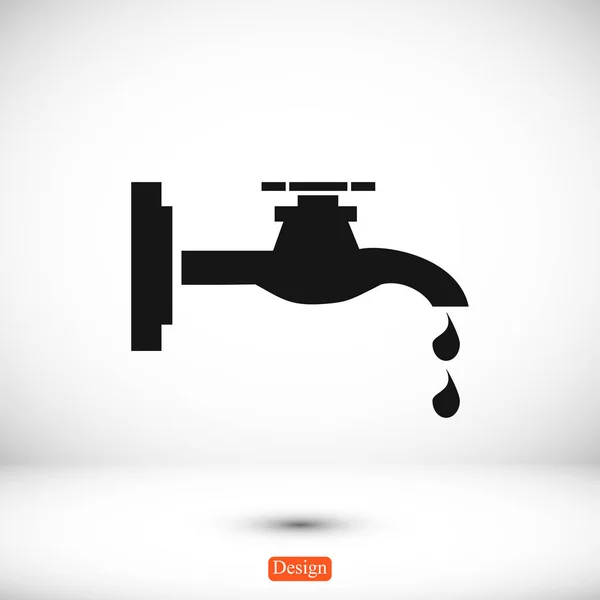 Faucet flat style icon — Stock Vector