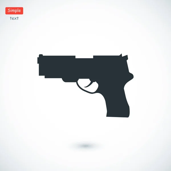 Pistola icono simple — Vector de stock