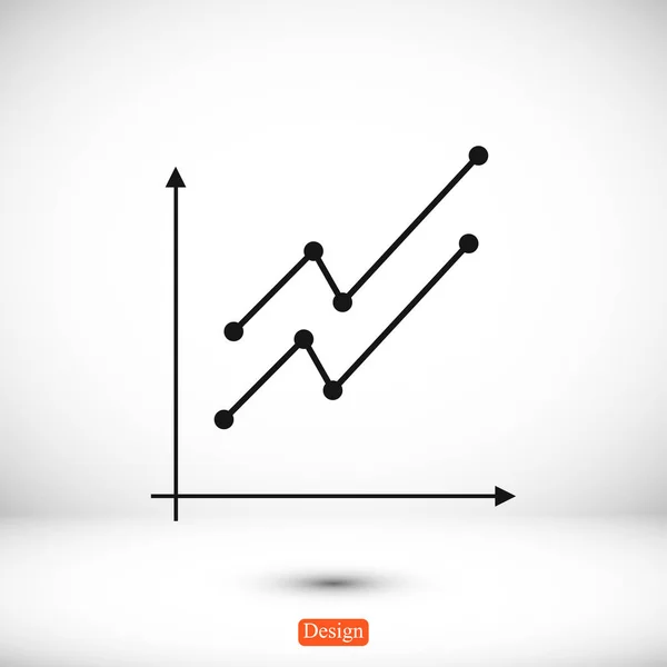 Γράφημα Graph εικονίδιο — Διανυσματικό Αρχείο