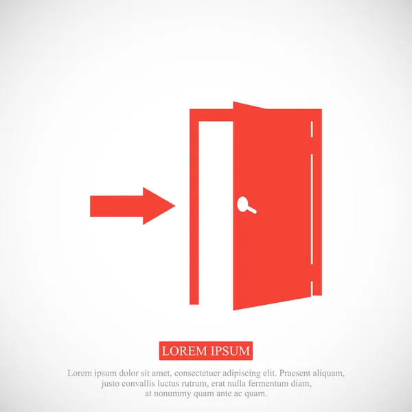 Icône de porte et flèche — Image vectorielle