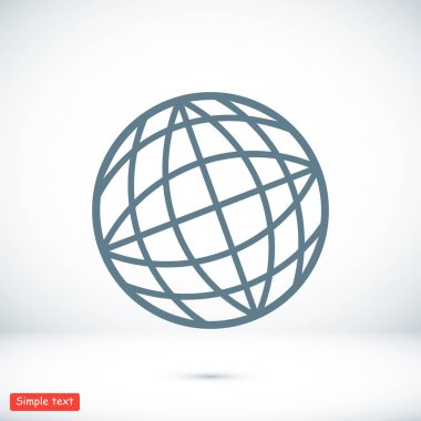 Dünya düz stil aicon