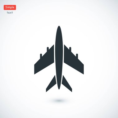 uçak düz stil ikonu