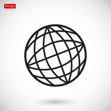 Dünya düz stil aicon
