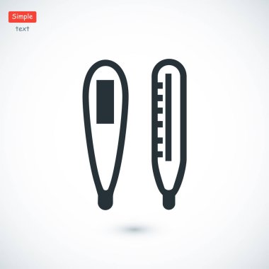 Termometreler düz stil ikonu