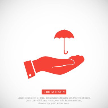 El simgesi olan şemsiye