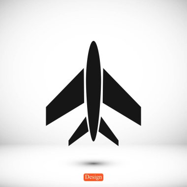 uçak düz stil ikonu