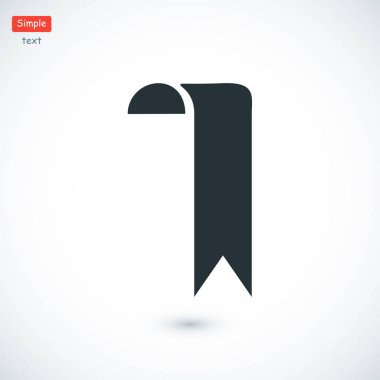 Şerit düz stil ikonu