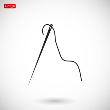 iş parçacığı simgesi ile iğne