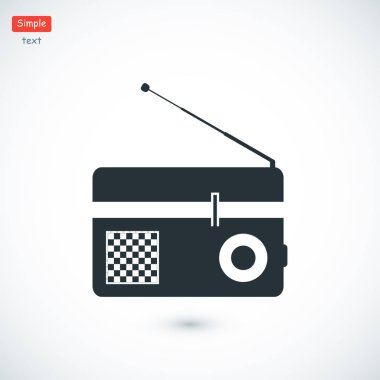 radyo düz simgesi