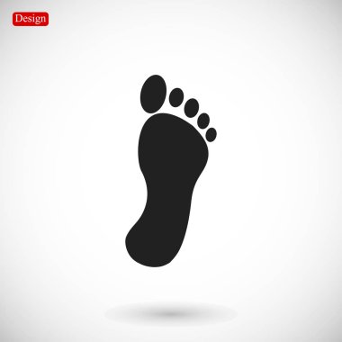 ayak izi düz stil ikonu