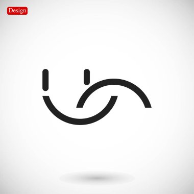 gülümseme düz stil ikonu