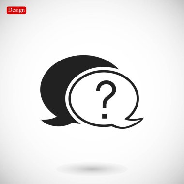Soru işareti ile sohbet kabarcık