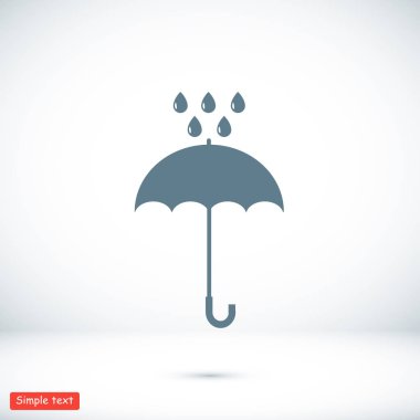 Şemsiye ve yağmur damla simgesi