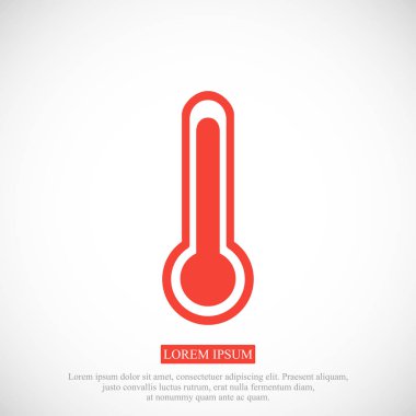 themperature düz stil ikonu