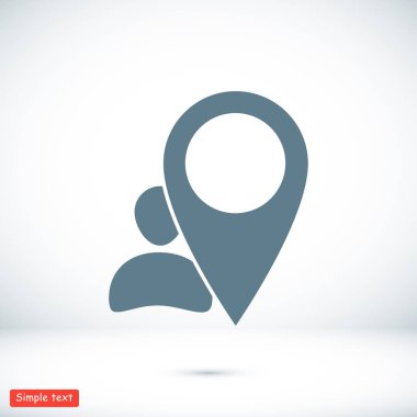 harita işaretçi ve insan