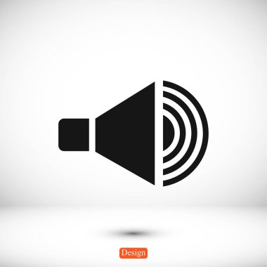 hoparlör düz stil simgesi