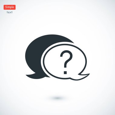 Soru işareti ile sohbet kabarcık