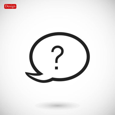 Soru işareti ile sohbet kabarcık