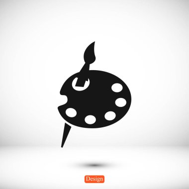 boya paleti ve fırça simgesi