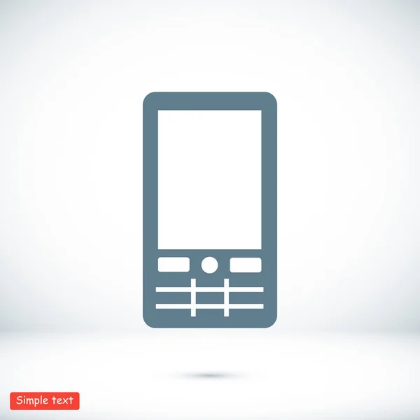 Telefon komórkowy proste ikona — Wektor stockowy