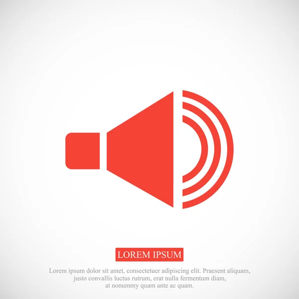 Haut-parleur style plat icône — Image vectorielle