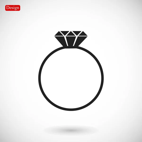 Icono de anillo de compromiso — Vector de stock