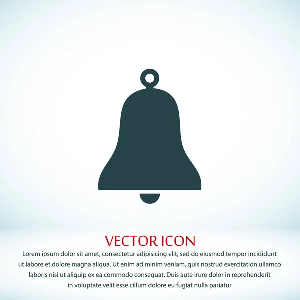 Bell icono plano — Archivo Imágenes Vectoriales