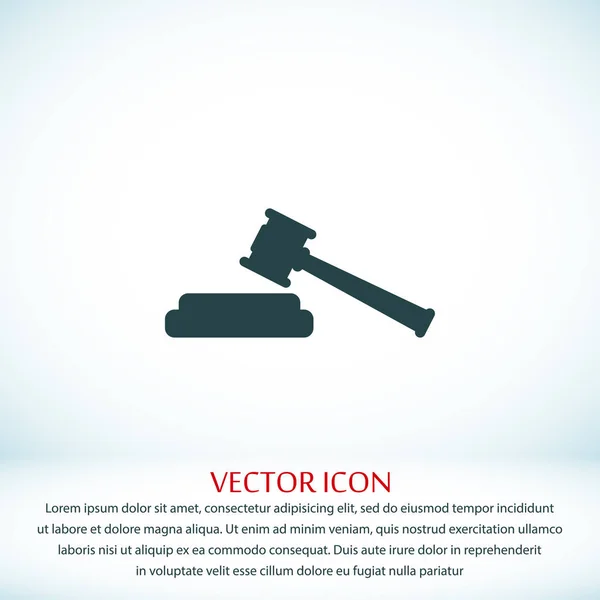 Icono de juez de martillo — Vector de stock