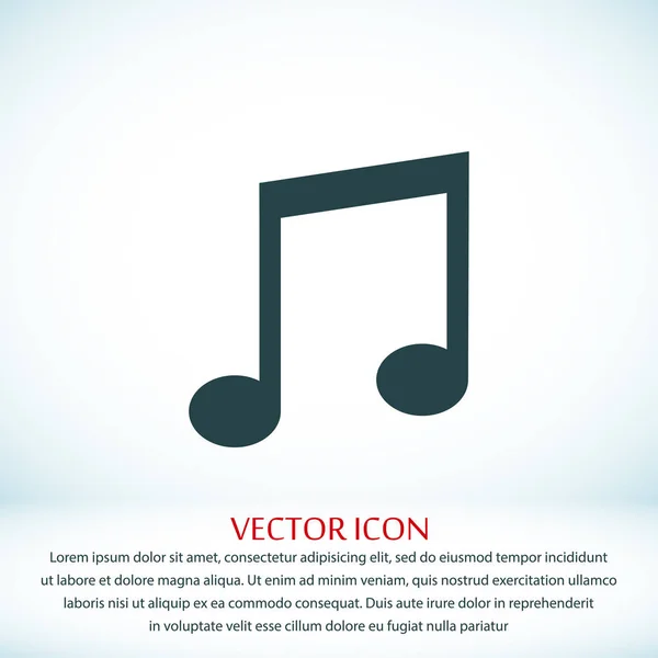 Ícone de nota musical — Vetor de Stock