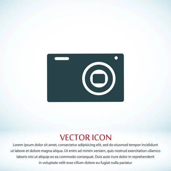 Icono de foto cámara — Vector de stock