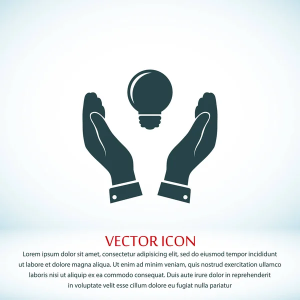 Pictografía del icono de la bombilla — Vector de stock