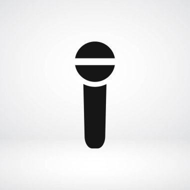 mikrofon düz simgesi