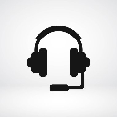 Kulaklık düz simgesi