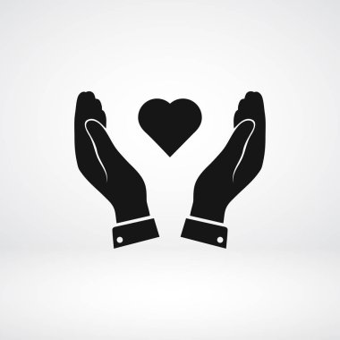 Ellerin simgesinde kalp