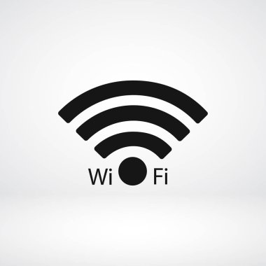 Wi-fi düz simgesi