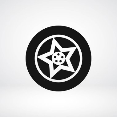 Araba tekerlek düz simgesi