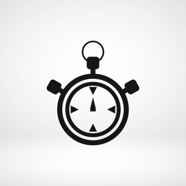 Stopwatch Düz Simgesi
