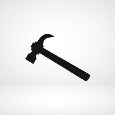 Çekiç düz simgesi