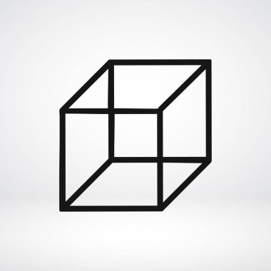 küp düz simgesi