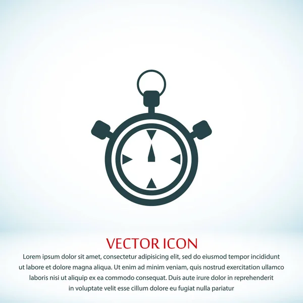 Stoppur Flat Ikon — Stock vektor