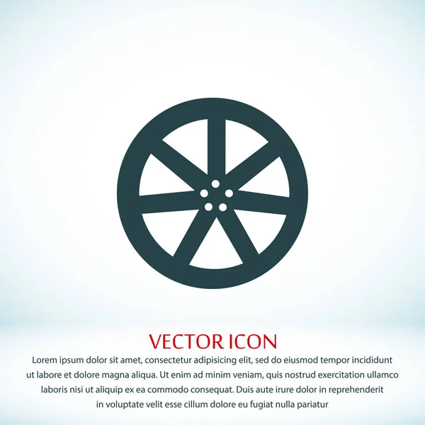 Значок колеса автомобиля — стоковый вектор