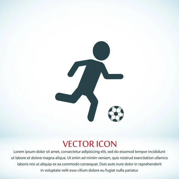 Fútbol, silueta de jugador de fútbol — Vector de stock