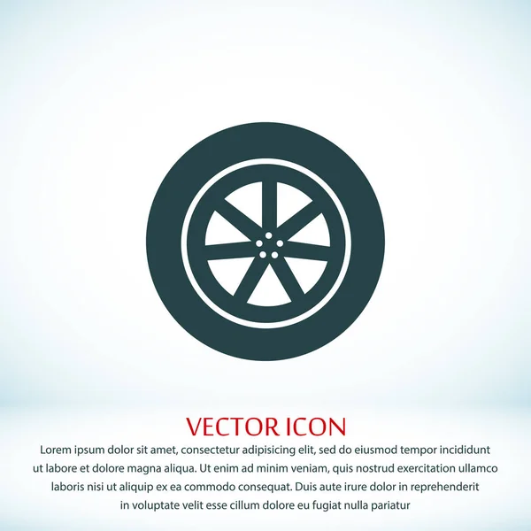 Значок колеса автомобиля — стоковый вектор