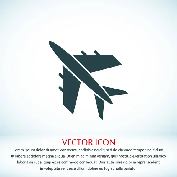 Flugzeug-Ikone — Stockvektor