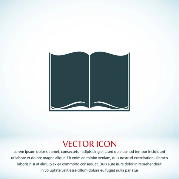 Ícone de livro aberto — Vetor de Stock