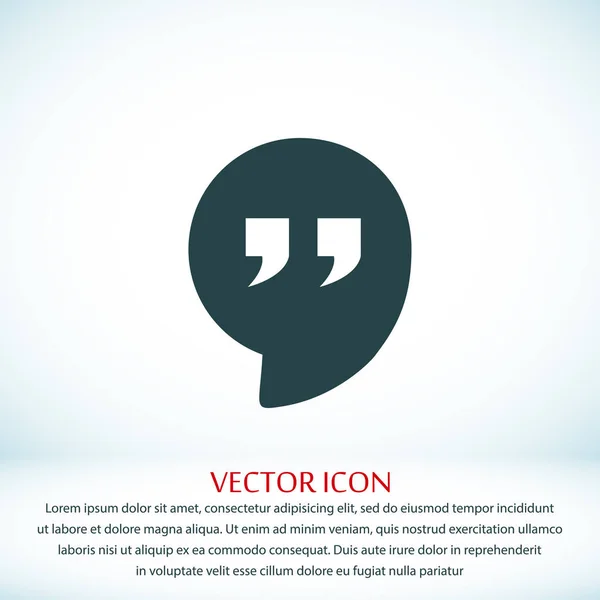 Quote flat icon — Stock Vector