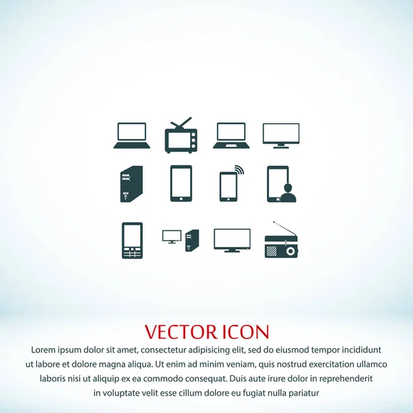 Iconos de dispositivos de comunicación — Vector de stock