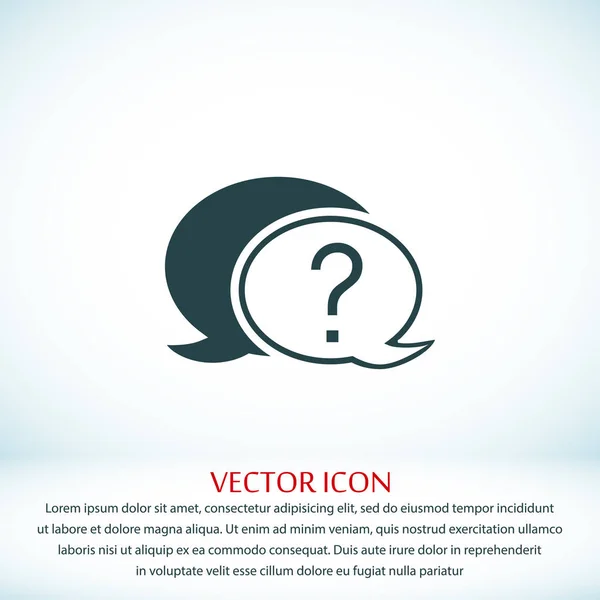 Chat, icône de question — Image vectorielle